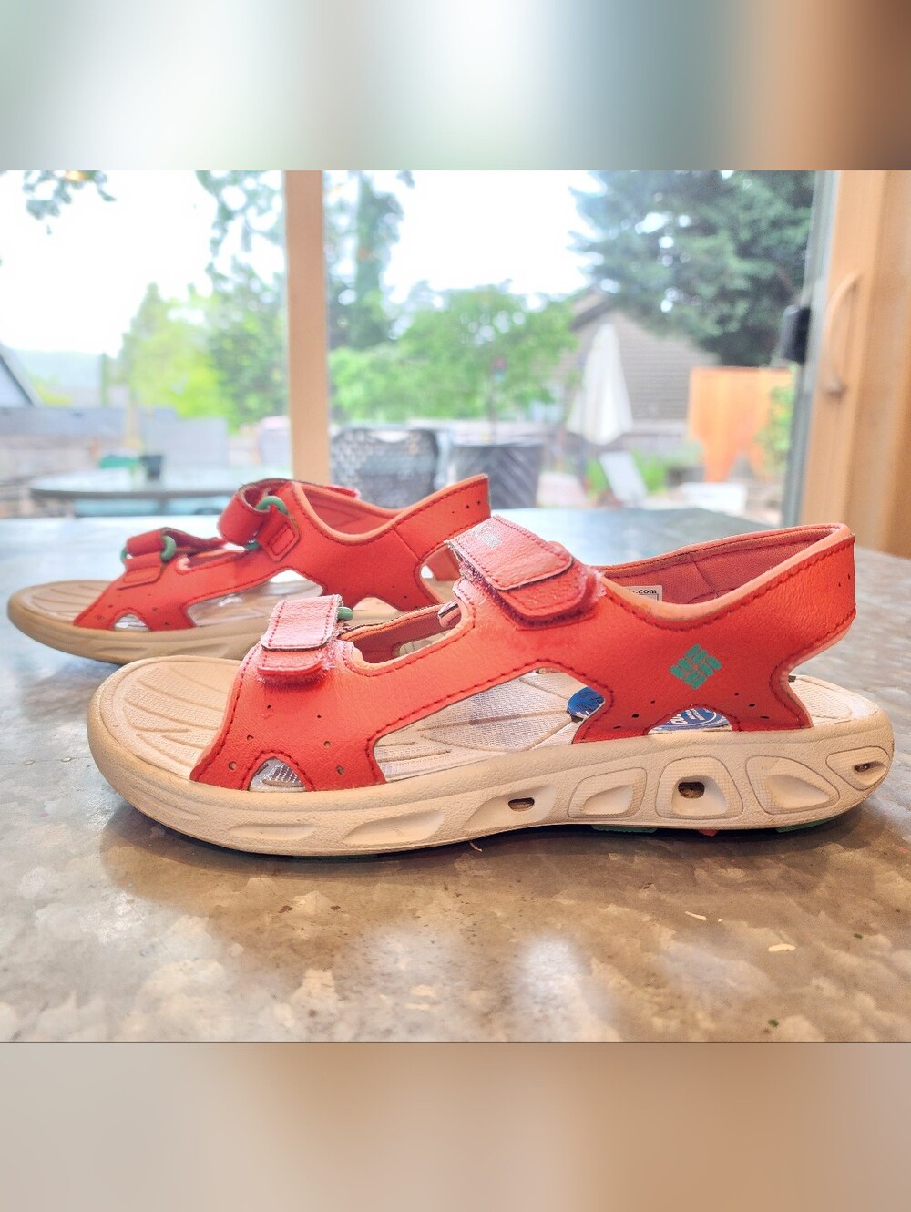 Columbia Kids Coral/Teal Adjustable Sport Sandals